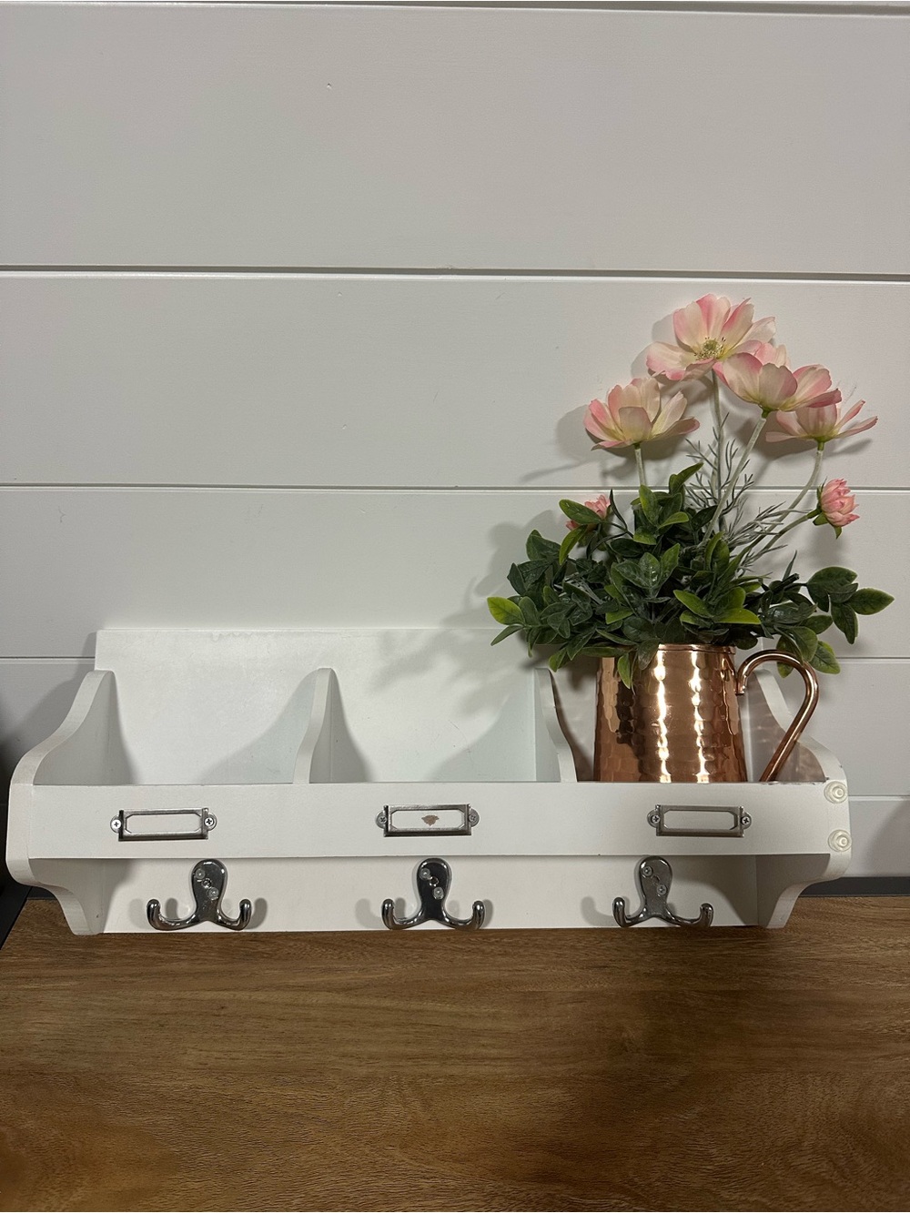 White Wall Organizer Shelf